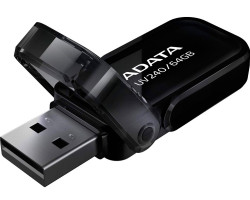 Флеш накопичувач USB 64Gb ADATA UV240, Black, USB 2.0 (AUV240-64G-RBK)