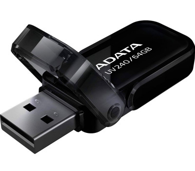 Флеш накопичувач USB 64Gb ADATA UV240, Black, USB 2.0 (AUV240-64G-RBK) Флеш накопичувач USB 64Gb ADATA UV240, Black, USB 2.0 (AUV240-64G-RBK)