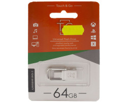 Флеш накопичувач USB 64Gb T&G Metal TG105, Silver, Type-C /  USB 3.0 (TG104TC-64G3)