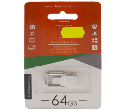 Флеш накопичувач USB 64Gb T&G Metal TG105, Silver, Type-C / USB 3.0 (TG104TC-64G3) Флеш накопичувач USB 64Gb T&G Metal TG105, Silver, Type-C / USB 3.0 (TG104TC-64G3)