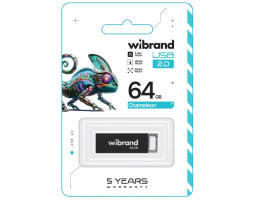 Флеш накопичувач USB 64Gb Wibrand Chameleon, Black, USB 2.0 (WI2.0/ CH64U6B)-foto2