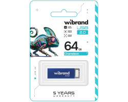 Флеш накопичувач USB 64Gb Wibrand Chameleon, Blue, USB 2.0 (WI2.0/ CH64U6U)-foto2