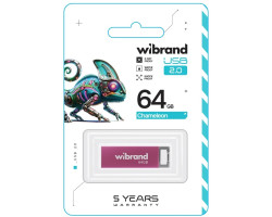 Флеш накопичувач USB 64Gb Wibrand Chameleon, Pink, USB 2.0 (WI2.0/ CH64U6P)-foto2
