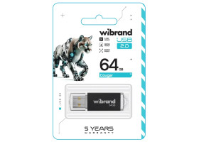Флеш накопичувач USB 64Gb Wibrand Cougar, Black, USB 2.0 (WI2.0/ CU64P1B)-foto2