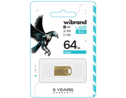 Флеш накопичувач USB 64Gb Wibrand Hawk, Gold, USB 2.0 (WI2.0/ HA64M1G)-foto2