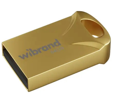 Флеш накопичувач USB 64Gb Wibrand Hawk, Gold, USB 2.0 (WI2.0/ HA64M1G)
