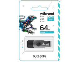 USB 3.2 Flash Drive 64Gb Wibrand Lizard, Black (WI3.2/ LI64P9B)-foto3