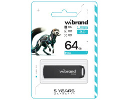 Флеш накопичувач USB 64Gb Wibrand Mink, Black, USB 2.0 (WI2.0/ MI64P4B)-foto2