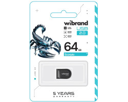 Флеш накопичувач USB 64Gb Wibrand Scorpio, Black, USB 2.0 (WI2.0/ SC64M3B)-foto2