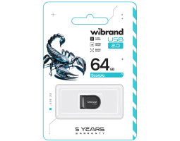 Флеш накопичувач USB 64Gb Wibrand Scorpio, Black, USB 2.0 (WI2.0/ SC64M3B)-foto2