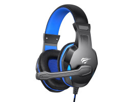 Навушники Havit HV-H763d Black/ Blue, mini jack 3,5 mm x 2, 16 Ом, кабель 1.8 м (6939119048495)
