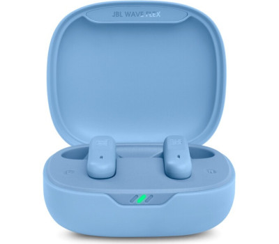 Навушники JBL Wave Flex, Blue, Bluetooth, мікрофон, чохол з функцією зарядки (JBLWFLEXBLU)