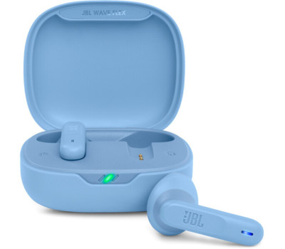 Навушники JBL Wave Flex, Blue, Bluetooth, мікрофон, чохол з функцією зарядки (JBLWFLEXBLU)