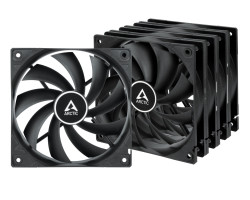 Вентилятор 120 мм, Arctic F12, Black, 5 шт, 120х120х25 мм, 1350 об/ хв, 3-pin, (ACFAN00248A)