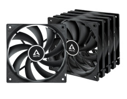 Вентилятор 120 мм, Arctic F12, Black, 5 шт, 120х120х25 мм, 1350 об/ хв, 3-pin, (ACFAN00248A)