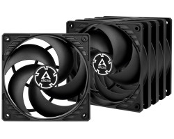 Вентилятор 120 мм, Arctic P12, Black, 5 шт, 120х120х25 мм, 1800 об/ хв, 3-pin, (ACFAN00135A)