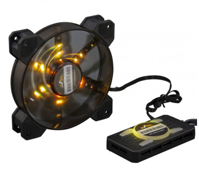 Вентилятор 120 мм, Frime набір RGB-вентиляторів + Fun hub + ДК Frime Iris Flicker KIT, 1200 ±10% об/ 