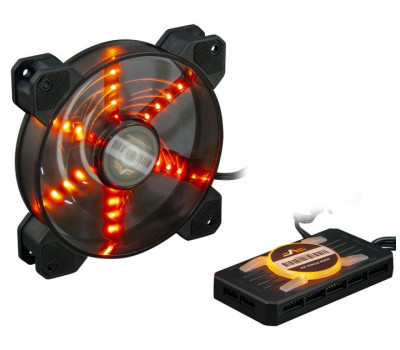 Вентилятор 120 мм, Frime набір RGB-вентиляторів + Fun hub + ДК Frime Iris Flicker KIT, 1200 ±10% об/ 