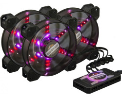 Вентилятор 120 мм, Frime набір RGB-вентиляторів + Fun hub + ДК Frime Iris Flicker KIT, 1200 ±10% об/ 