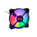 Вентилятор 120 мм, GTL Multicolor F1, Black, 120x120x25 мм, LED підсвічування, (GTL-120LMCF1)
