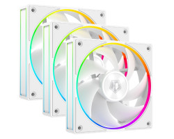Вентилятор 120 мм, ID-Cooling AF-127-ARGB-W TRIO, White, 3 шт, 120x120x27 мм