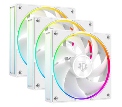 Вентилятор 120 мм, ID-Cooling AF-127-ARGB-W TRIO, White, 3 шт, 120x120x27 мм