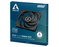 Вентилятор 140 мм, Arctic P14 Slim PWM PST, Black, 140х140х16 мм, PWM, (ACFAN00268A)-foto2