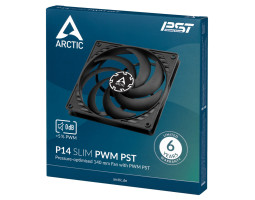 Вентилятор 140 мм, Arctic P14 Slim PWM PST, Black, 140х140х16 мм, PWM, (ACFAN00268A)-foto2