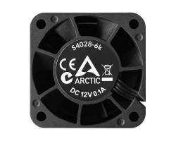 Вентилятор 40 мм, Arctic S4028-6K, Black, 40х40х28 мм, PWM, 250-6000 об/ хв, 4-pin (ACFAN00185A)-foto3