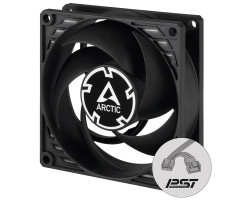 Вентилятор 80 мм, Arctic P8 PWM PST, Black, 80х80х25 мм, PWM, (ACFAN00150A)