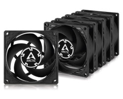 Вентилятор 80 мм, Arctic P8 Silent, Black, 5 шт, 80х80х25 мм, 1600 об/ хв, 3-pin, (ACFAN00301A)