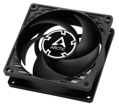 Вентилятор 80 мм, Arctic P8 SLIM PWM PST, Black, 80х80х15 мм, PWM, (ACFAN00295A)