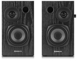 Колонки 2.0 REAL-EL S-235 Black, 2 x 9 Вт, МДФ, живлення від 220V, керування збоку-foto2