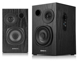 Колонки 2.0 REAL-EL S-235 Black, 2 x 9 Вт, МДФ, живлення від 220V, керування збоку-foto3