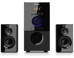Колонки 2.1 REAL-EL M-555 Black, сателіти 2 x 12.5 Вт, сабвуфер 30 Вт, МДФ, Bluetooth, FM-тюнер, USB-foto2