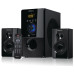 Колонки 2.1 REAL-EL M-555 Black, сателіти 2 x 12.5 Вт, сабвуфер 30 Вт, МДФ, Bluetooth, FM-тюнер, USB