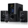 Колонки 2.1 REAL-EL M-555 Black, сателіти 2 x 12.5 Вт, сабвуфер 30 Вт, МДФ, Bluetooth, FM-тюнер, USB