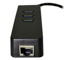 Мережевий адаптер USB Dynamode USB-C 3.1 RJ-45 + 3-Port Black, 13 см (USB3.1-TYPEC-RJ45-HUB3)-foto2