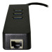 Мережевий адаптер USB Dynamode USB-C 3.1 RJ-45 + 3-Port Black, 13 см (USB3.1-TYPEC-RJ45-HUB3)