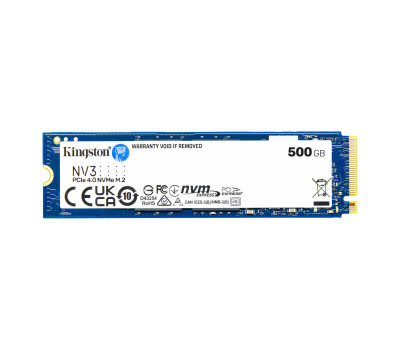 Твердотільний накопичувач SSD 500Gb, Kingston NV3, PCI-E 4.0 x4, M.2 2280, 3D TLC, (SNV3S/ 500G)