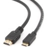 Кабель HDMI > HDMI mini 1.8m Cablexpert Black, V.2.0, 4К 60 Гц, позолочені конектори (CC-HDMI4C-6)