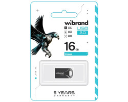Флеш накопичувач USB 16Gb Wibrand Hawk, Black, USB 2.0 (WI2.0/ HA16M1B)-foto2