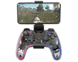 Геймпад Havit G180BT RGB, Transparent, бездротовий (Bluetooth 5.0), вібрація, 800 mAh