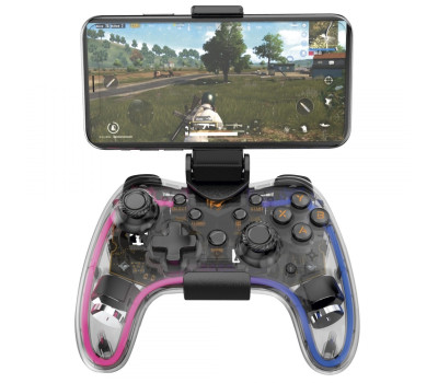 Геймпад Havit G180BT RGB, Transparent, бездротовий (Bluetooth 5.0), вібрація, 800 mAh Геймпад Havit G180BT RGB, Transparent, бездротовий (Bluetooth 5.0), вібрація, 800 mAh