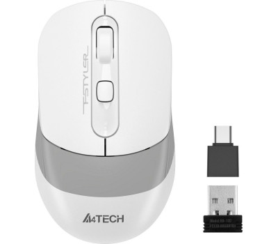 Миша A4Tech Fstyler FG10CS, Desk+Air, Grayish White
