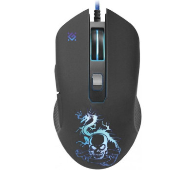 Мышь Defender Sky Dragon GM-090L, Black, USB, подсветка, коврик в комплекте (52090)