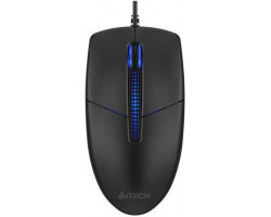 Мышь A4Tech N-530S Black, USB, оптическая, синяя подсветка, 1200 dpi, 3 кнопки, 1.5 м