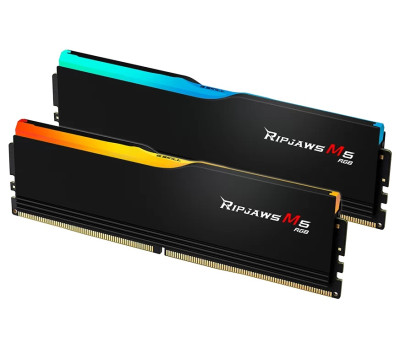 Пам`ять 16Gb x 2 (32Gb Kit) DDR5, 5200 MHz, G.Skill Ripjaws M5 RGB, Black, (F5-5200J4040A16GX2-RM5RK