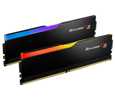 Пам`ять 16Gb x 2 (32Gb Kit) DDR5, 5200 MHz, G.Skill Ripjaws M5 RGB, Black, (F5-5200J4040A16GX2-RM5RK Пам`ять 16Gb x 2 (32Gb Kit) DDR5, 5200 MHz, G.Skill Ripjaws M5 RGB, Black, (F5-5200J4040A16GX2-RM5RK