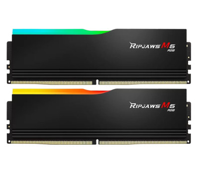 Пам`ять 16Gb x 2 (32Gb Kit) DDR5, 5200 MHz, G.Skill Ripjaws M5 RGB, Black, (F5-5200J4040A16GX2-RM5RK Пам`ять 16Gb x 2 (32Gb Kit) DDR5, 5200 MHz, G.Skill Ripjaws M5 RGB, Black, (F5-5200J4040A16GX2-RM5RK